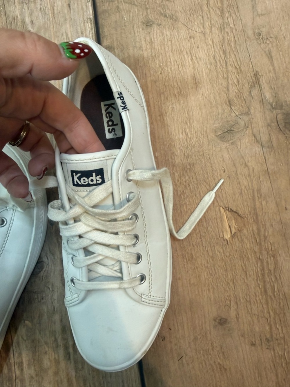 Keds White Women's Low-Top Lace-Up Sneakers - Picture 6 of 8